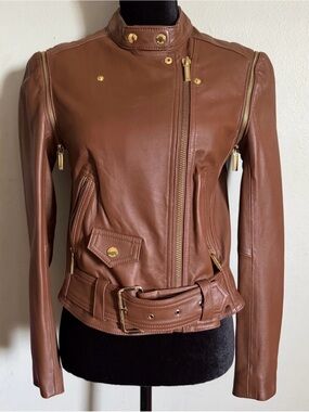 Michael Kors Moto 2 in 1 Leather Jacket NWOT (Vest and Jacket in one)